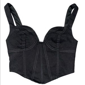 Tiger mist black corset top